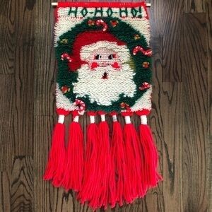 Santa Claus Latch Hook Rug/Wall Hanging